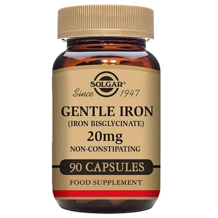 Solgar Jern skånsom 20 mg 90 kaps., Helse & Madvarer, Mineraler, Jern