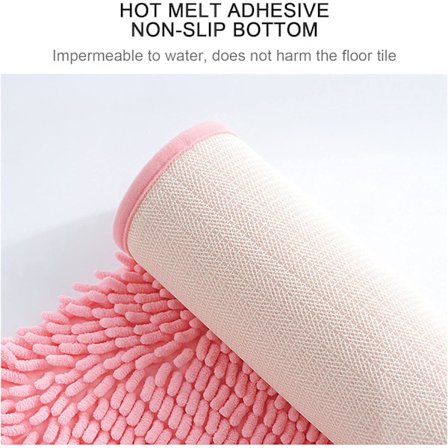 Halvmåne Dörrmatta (Grå), Mjuk Absorberande Badrumsmatta A