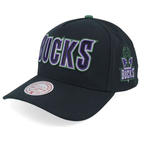 Mitchell & Ness - NBA Svart adjustable Keps - Milwaukee Bucks Class Act Pro Hwc Black A-Frame Adjustable @ Hatstore