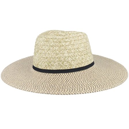 Seeberger - Beige Straw Hut - Papierstrohborten- Mix Fedora Straw Hat @ Hatstore