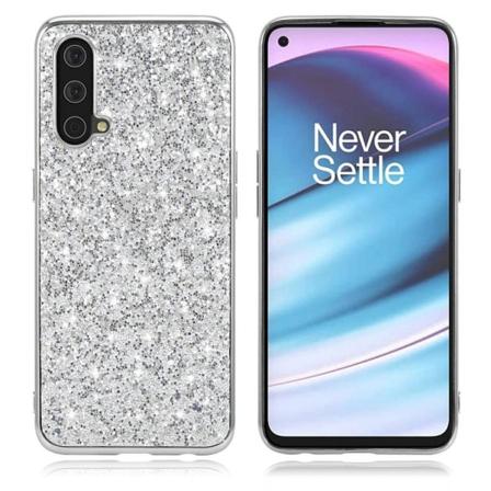 Glitter OnePlus Nord CE 5G skal - Silver/Grå Silvergrå