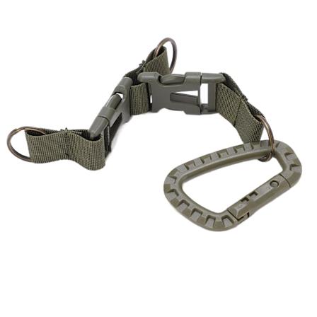 Plast Karbinhake D Ring Nyckelring Molle Webbing Gear Clip för camping Vandring FiskeGrön