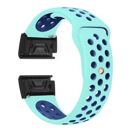 Garmin Fenix 5 / Forerunner 935 22mm tvåfärgat klockband av silikon - Himmelsblå