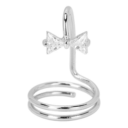 Trendig nagelring i elektropläterad koppar, manikyrring, nagelkonsttillbehör, vitguld