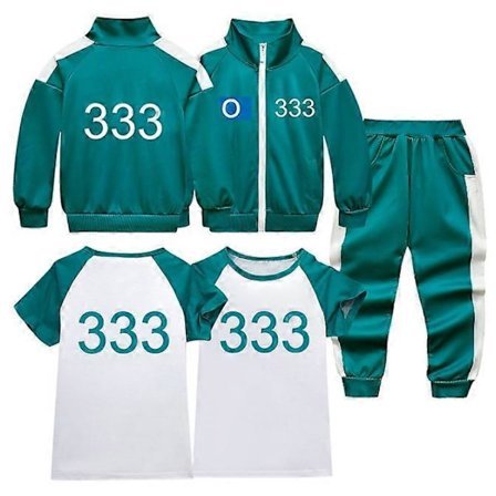 Squid Game 2 pelaajan Cosplay Puku Verryttelytakki Täydellinen Vaatesetti No.333 No.333
