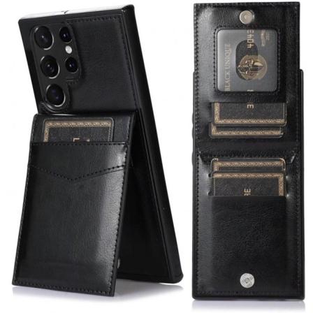 Samsung S22 Ultra Mobilskal Korthållare 5-fack Retro V3 Brun