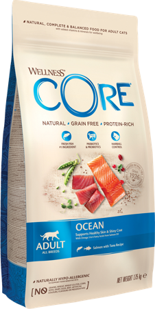 CORE Petfood - Cat Adult Ocean Kornfri Laks & Tunfisk Tørr 1,75 kg - Katt - Kattefôr & kattemat - Tørrfôr for katt - ZOO.no