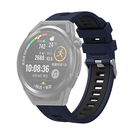 20mm silikon sportband för Samsung Galaxy Watch6 40/44mm/Watch 4/5 40/44mm /5 Pro 45mm Tvåfärgad