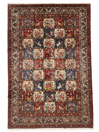 210X310 Tapete Oriental Bakhtiari Collectible Preto/Castanho (Lã, Pérsia/Irão)