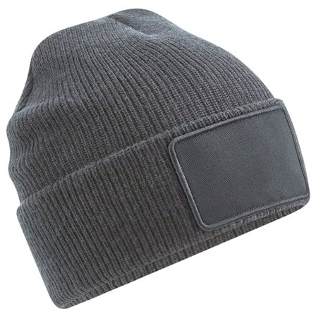 Beechfield Thinsulate Avtagbar Patch Beanie One Size Graphite