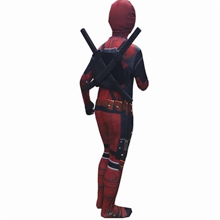 Deadpool-kostymer for barn, Halloween-antrekk Cosplay-fest Deadpool-kostyme, Barn Deadpool-body Jumpsuit Cosplay-sett 5-13 år X V .