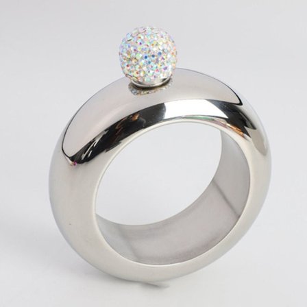 3,5 oz armbånd Vinflaske Bangle Hoftekolbe SØLV