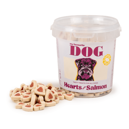 My favourite DOG - Hjerter med laks 500 g - Hund - Hundegodbiter & tyggebein - Belønningsgodbiter for hund - ZOO.no