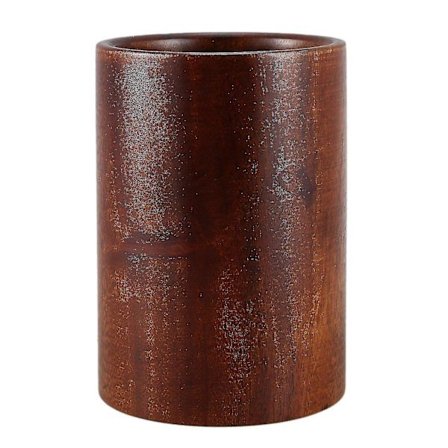 Köksredskapshållare, Köksredskapshållare i trä för skedar, spatlar, matbord på bänkskivan