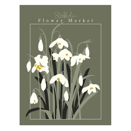 Annick Flower Market Stockholm Tryck 40cm x 30cm Flerfärgad