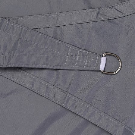 Firkantet solseil, vannavstøtende, solskjerm for terrasse, hage, balkong, polyesterstoff, 250 x 250 cm, grå