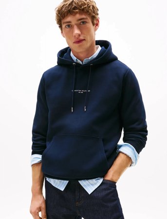 Tommy Hilfiger Tommy Logo Tipped Hoody - Navy - S