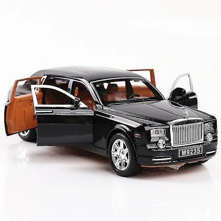 1/24 Legering Bilmodel Legetøj Rolls Royce Phantom Metal Diecast Høj Simulation Limousine Lyd Lys Legetøj Børnegaver Samling