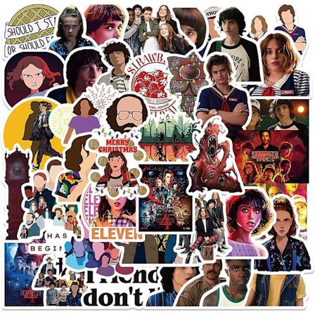 Stranger Things 4 Klistremerker 50 stk Kule Vannflasker Laptoper Motorsykkel Sykkel Skateboard Bagasje Dekal Graffiti Merker for Gutt Jente Barn 