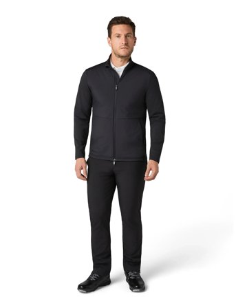 Callaway Mixed Media Full Zip Jacket - Black - XXL