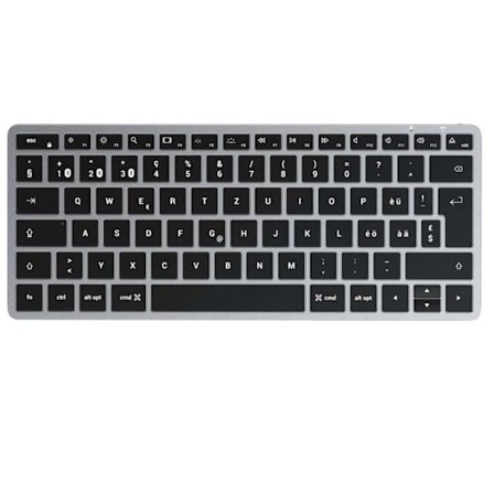 Satechi Grå Bluetooth Kompakt Slim X1 Spansk Baggrundsbelyst Tastatur Uden Numerisk Tastatur