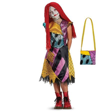 Jenter Halloween Kostyme Spøkelse Nightmare Before Christmas Klær Sally Cosplay Kostyme Barn Karneval Fest Prinsesse Kjole -a 120(4-5T)
