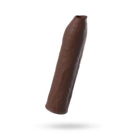 Uncut Silicone Penis Enhancer - Brown - Vuxen.se - Penisöverdrag & penis sleeve