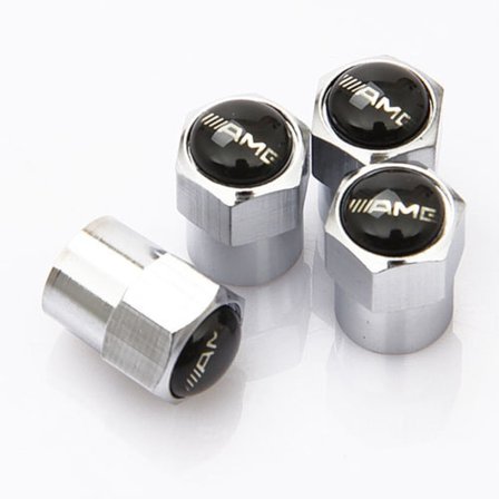 Pölysuojat auton renkaisiin Benz AMG -malleille logolla, 4 kpl metallisia venttiilihattuja Benz AMG -renkaisiin, ruostesuojaus[qb]