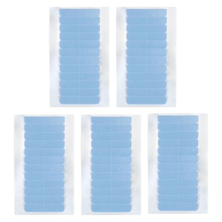 5 ark med dobbeltsidig tape for parykk, blå, vanntett, sklisikker, profesjonelt verktøy for styling av hårforlengelser