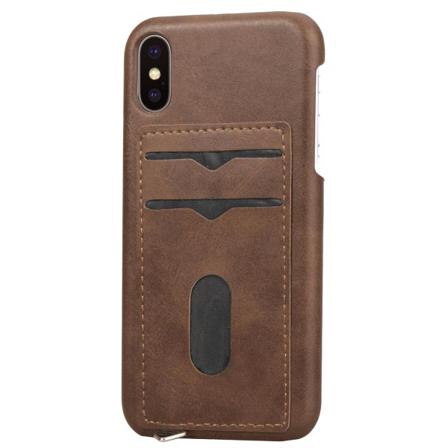 Stilsäkert Skal Med Korthållare (vintage) Leman - Iphone Xr Rosaröd