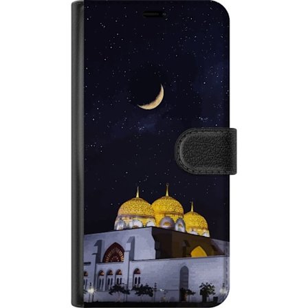 Kompatibelt Lommeboketui til OnePlus Nord CE 2 Lite 5G Stjerneklar natt med gyldne kupler og halvmåne over opplyst moské