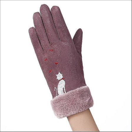 Damehandsker Efterår Vinter Søde Fluffy Varme Vanter Fuld Finger Handsker Kvinder Udendørs Sport Damehandsker Skærm