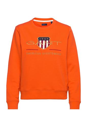Archive Shield C-Neck Sweat Sweatshirt Trøje Orange GANT