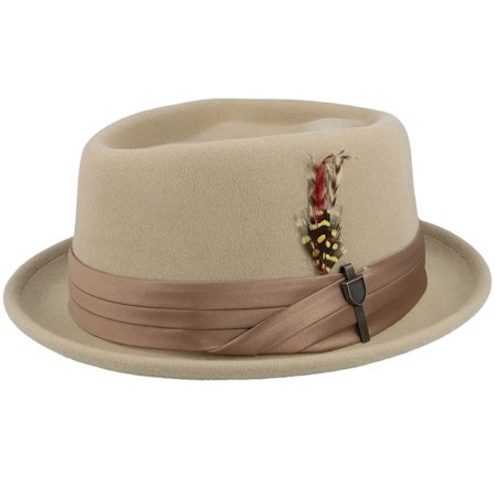 Brixton - Beige porkpie Cappello - Stout Sand/Dark Sand Pork Pie @ Hatstore