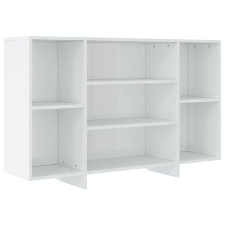 Vidaxl Förvaringsskåp Vit Högglans 120x30x75 Cm Konstruerat Trä Vit