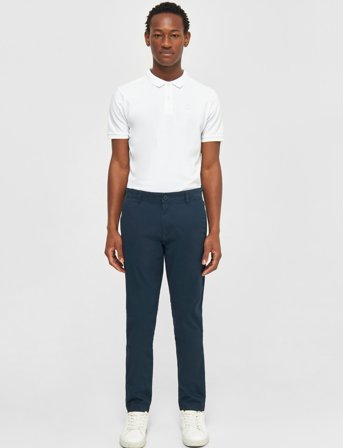 Knowledge Cotton Apparel Luca Slim Twill Chino Pants - Gots/ - Navy - 27 x 34
