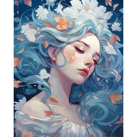 Diamantmålningssatser för vuxna, DIY 5D Full Drill Cold Beauty W