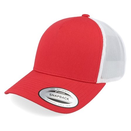 Yupoong - Red - trucker - Cap - Retro Red/White A-Frame Trucker - Hatstore
