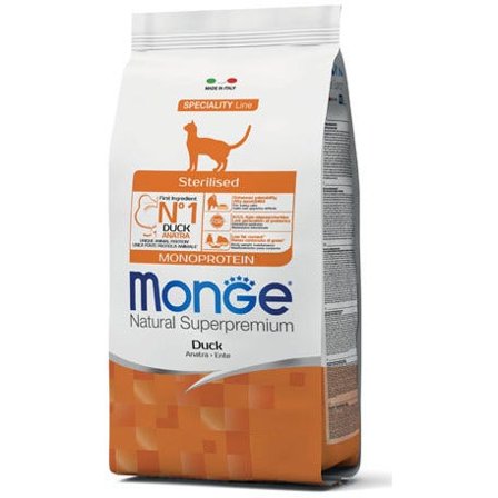 Monge Anatra Monoprotein Cibo Secco Gatti Adulti Sterilizzati