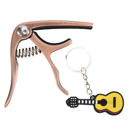 CP‐08 Zinklegering og Silikone Letvægts Guitar Ukulele Capo Musikinstrument Tilbehør Rose Gold