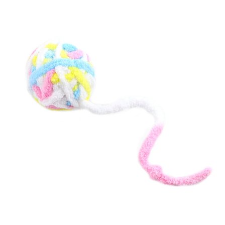 1 kpl (valkoinen-vaaleanpunainen-sininen) kissan lelu villapallo hauska kissan kellopallo värikäs