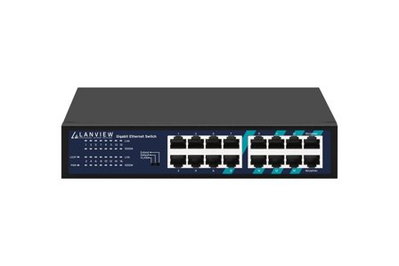 Lanview Unmanaged 16-Port Full