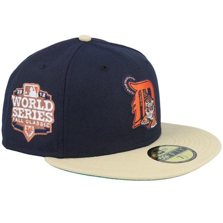 New Era - MLB Blau fitted Cap - Detroit Tigers Highland Ridge 59FIFTY 12 World Series Navy/Vgold Fitted @ Hatstore