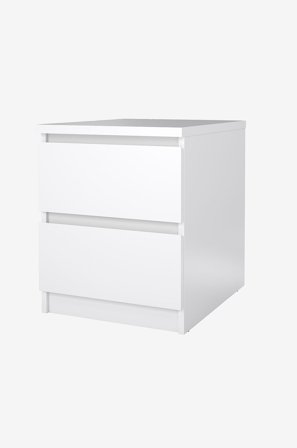 Tvilum - Naia Nattduksbord 2 lådor - Vit - Sängbord - Från Homeroom