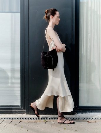 Liffner Belted Bucket Bag - Black - ONE SIZE