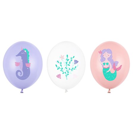 Sjøjungfru Ballonger 3 Farger 50-pakning