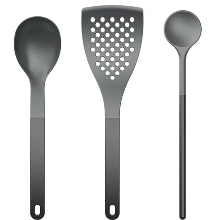 Rosti 1 Optima keittiövälinesarja 3 osaa, musta