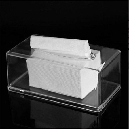 1 st. skrivbordsrektangulär servett plast transparent papper