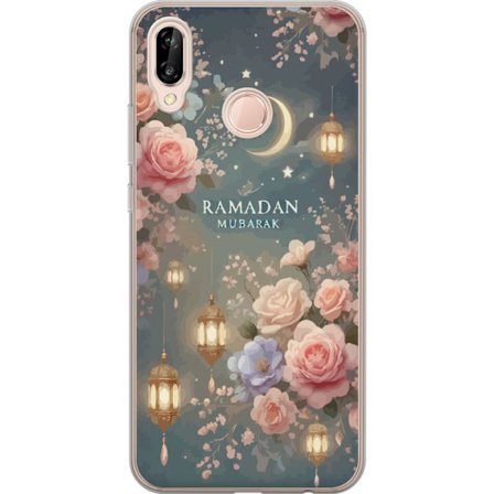 Kompatibelt Mobildeksel til Huawei P20 lite Mørk fantasiscene med menneske og demonisk skapning i flammende landskap med overnaturlig kraft