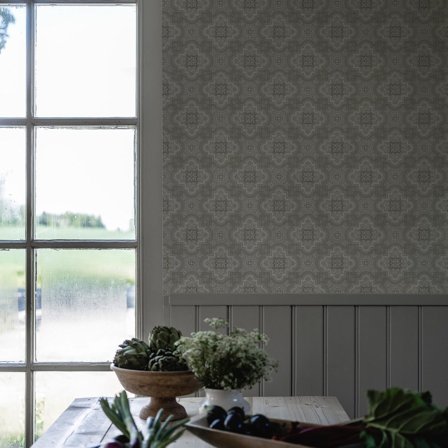 Duro Alnön 517-01 Tapet Gammelsvenska Klassiker 1850-1950 Ljusgrå, Färg & tapeter